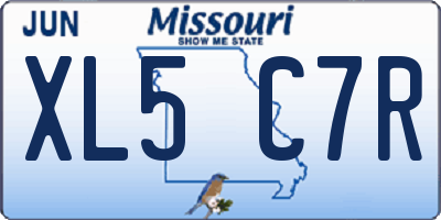 MO license plate XL5C7R