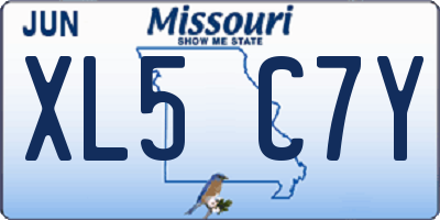 MO license plate XL5C7Y