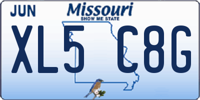 MO license plate XL5C8G