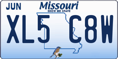 MO license plate XL5C8W