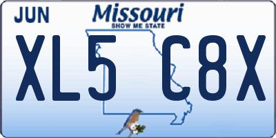MO license plate XL5C8X