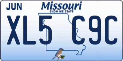 MO license plate XL5C9C