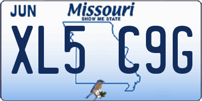MO license plate XL5C9G