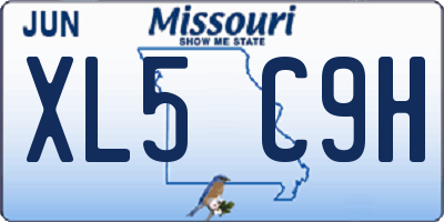 MO license plate XL5C9H