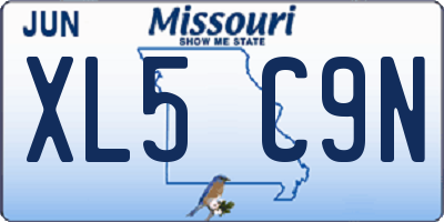 MO license plate XL5C9N