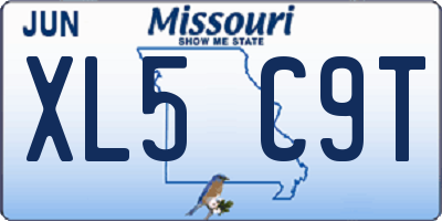 MO license plate XL5C9T
