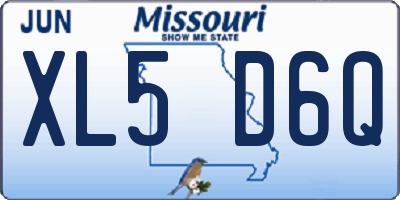 MO license plate XL5D6Q