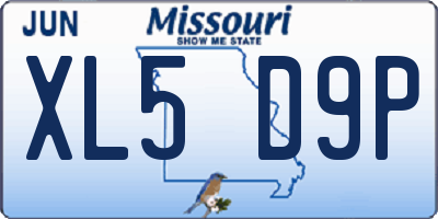 MO license plate XL5D9P