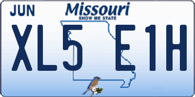 MO license plate XL5E1H