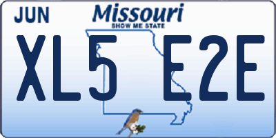 MO license plate XL5E2E