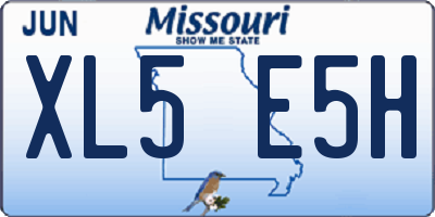 MO license plate XL5E5H