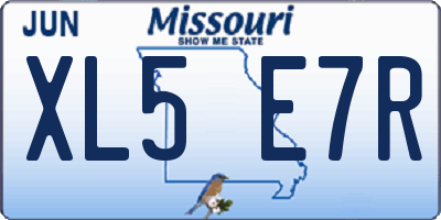 MO license plate XL5E7R