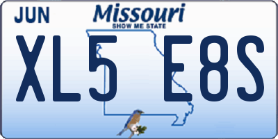 MO license plate XL5E8S