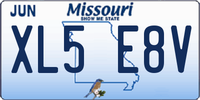 MO license plate XL5E8V