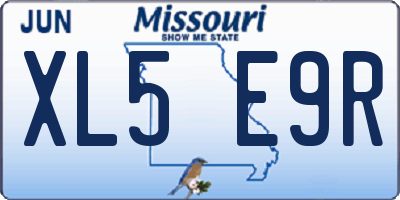MO license plate XL5E9R