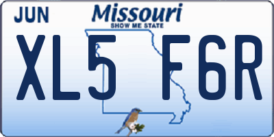 MO license plate XL5F6R