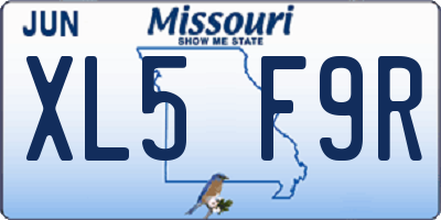 MO license plate XL5F9R