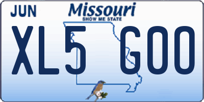 MO license plate XL5G0O