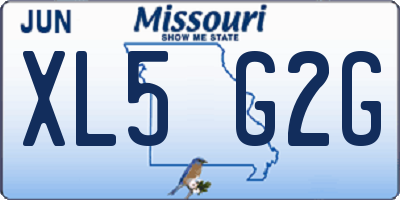 MO license plate XL5G2G