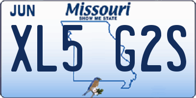 MO license plate XL5G2S