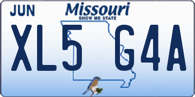 MO license plate XL5G4A