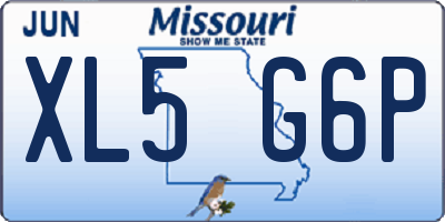 MO license plate XL5G6P