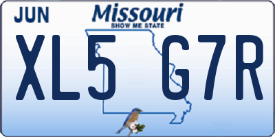 MO license plate XL5G7R