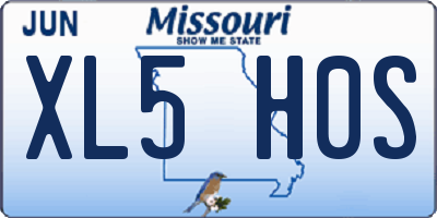 MO license plate XL5H0S