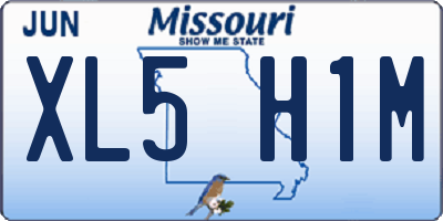 MO license plate XL5H1M