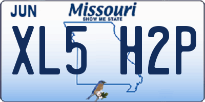 MO license plate XL5H2P