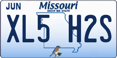 MO license plate XL5H2S