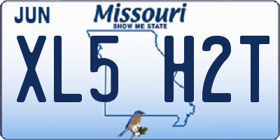 MO license plate XL5H2T