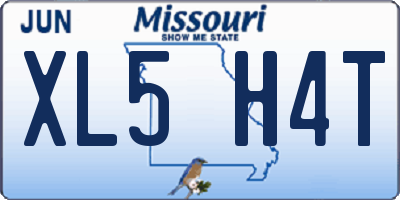MO license plate XL5H4T