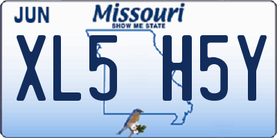 MO license plate XL5H5Y