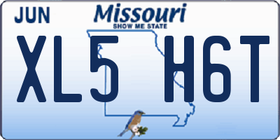 MO license plate XL5H6T