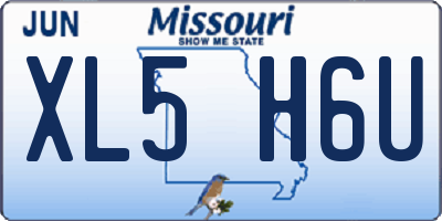 MO license plate XL5H6U