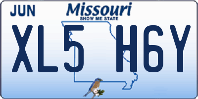 MO license plate XL5H6Y