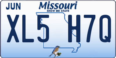 MO license plate XL5H7Q