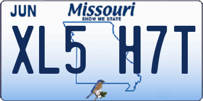 MO license plate XL5H7T