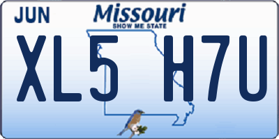 MO license plate XL5H7U