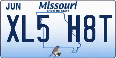 MO license plate XL5H8T