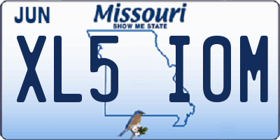 MO license plate XL5I0M