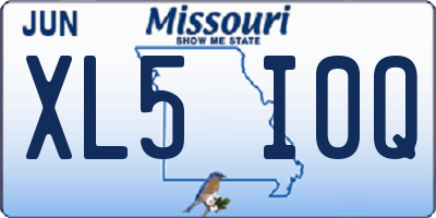 MO license plate XL5I0Q