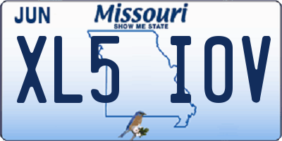 MO license plate XL5I0V