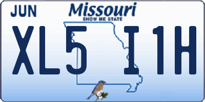 MO license plate XL5I1H