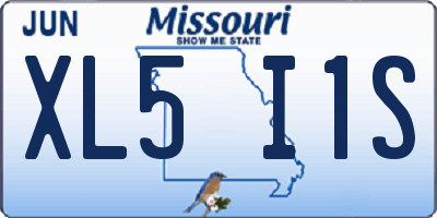 MO license plate XL5I1S