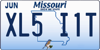 MO license plate XL5I1T