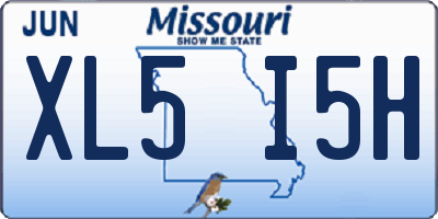 MO license plate XL5I5H
