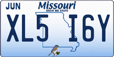 MO license plate XL5I6Y