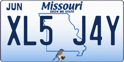 MO license plate XL5J4Y